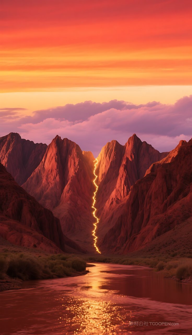 湖泊山峰风景河流唯美山水群山