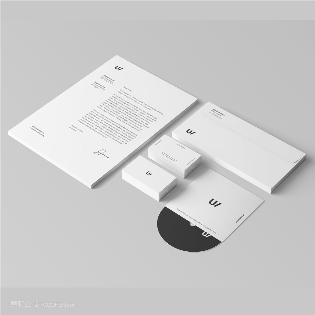 极简企业vi样机模板