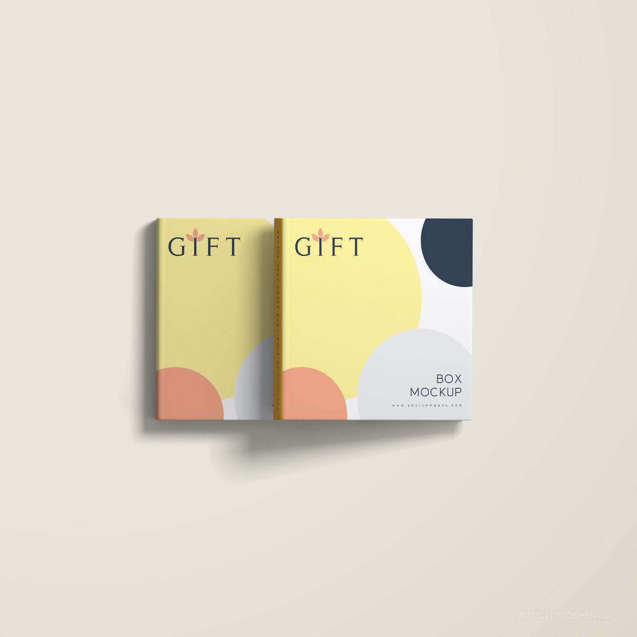 方形画册书籍封面贴图样机