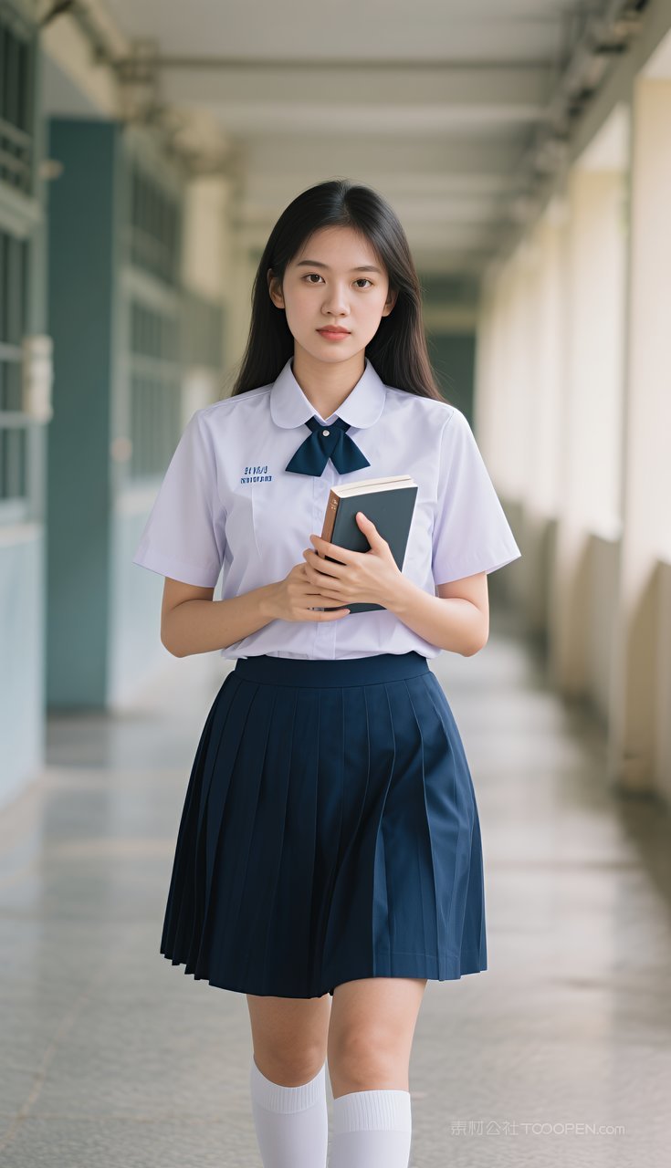 美女性感长腿丝袜写真制服短裙