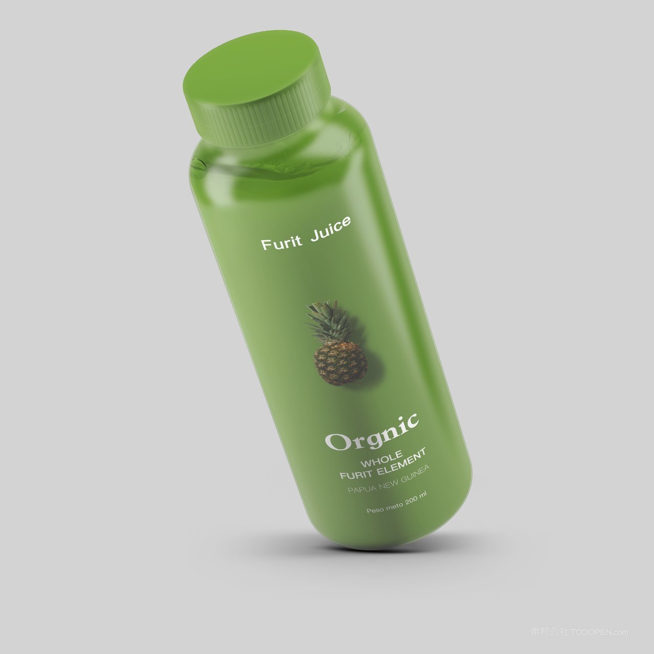 果汁饮料包装瓶贴透明玻璃瓶展示样机 (13)