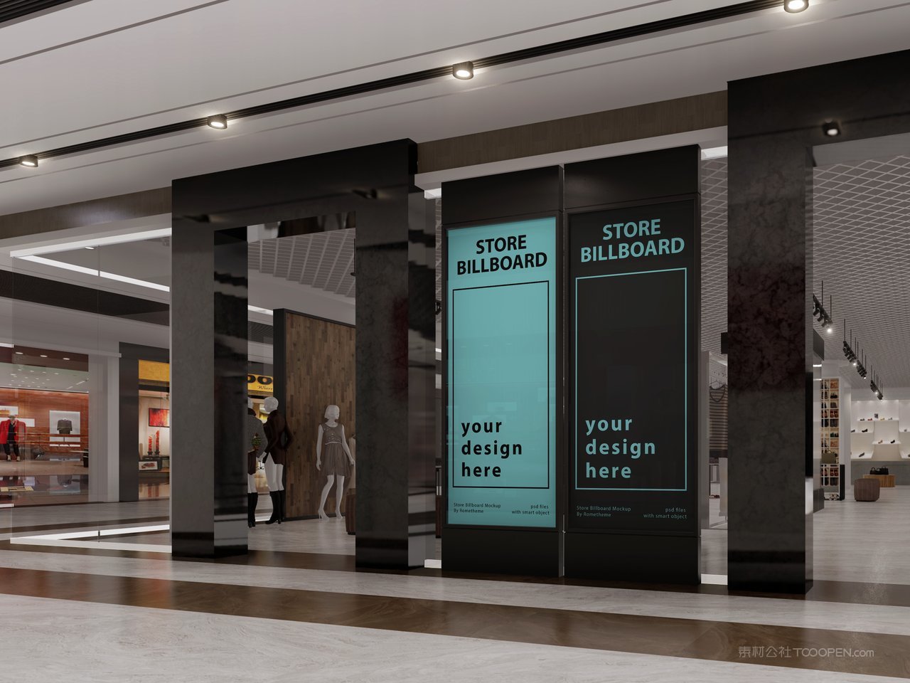 服装专卖店海报样机