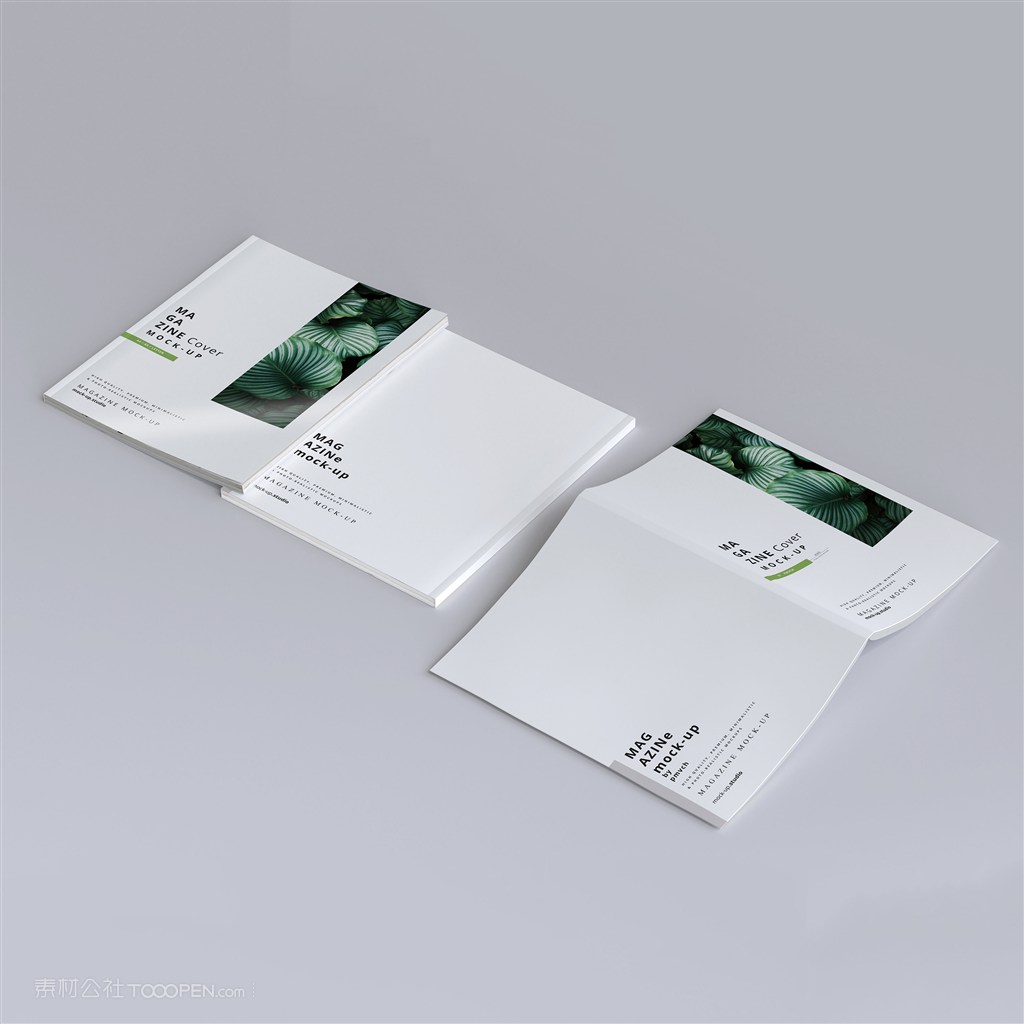 杂志封面封底贴图样机