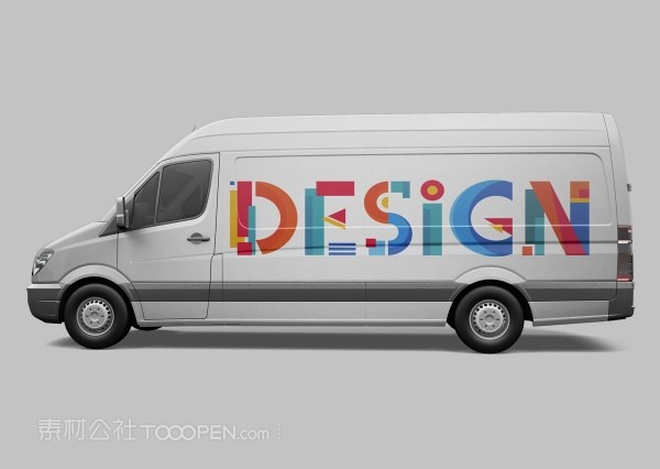 厢式货车车身广告样机