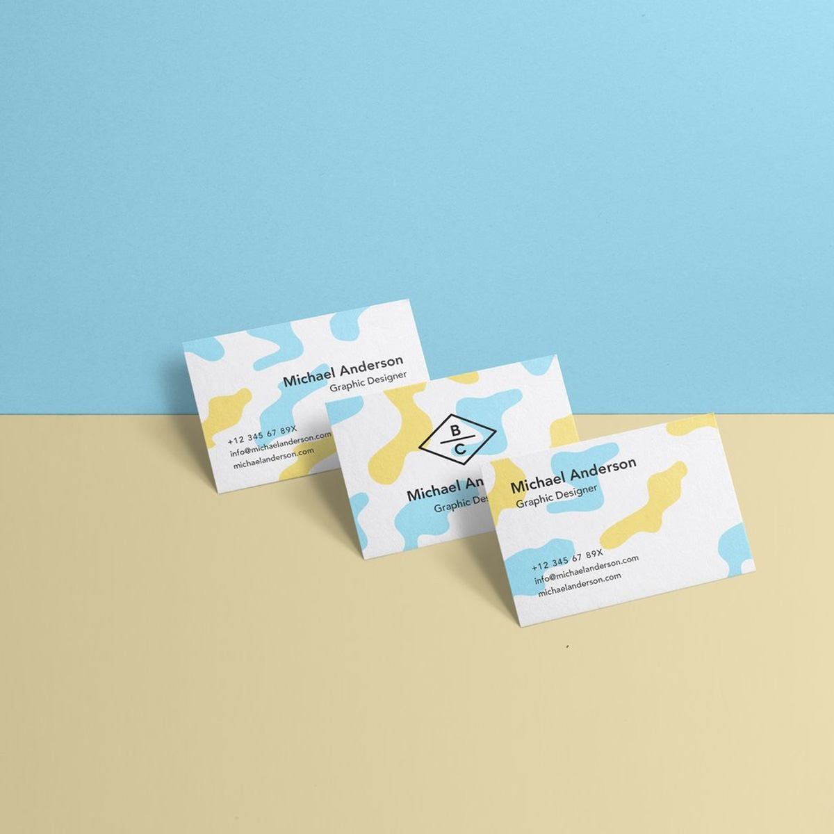 企业公司VIS名片样机效果图卡片设计展示商务办公用品