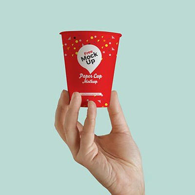手握纸杯样机模型