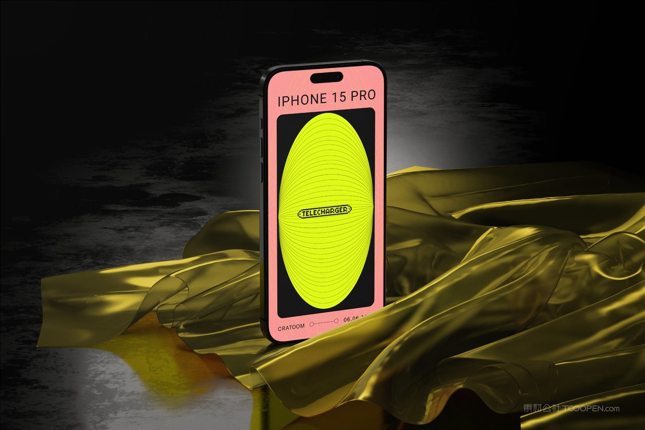 【2294期】潮流科幻工业苹果手机iphone 15 pro样机 (5)