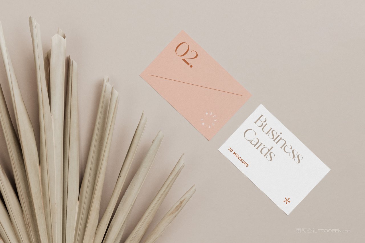 简约商务名片场景样机 (1)