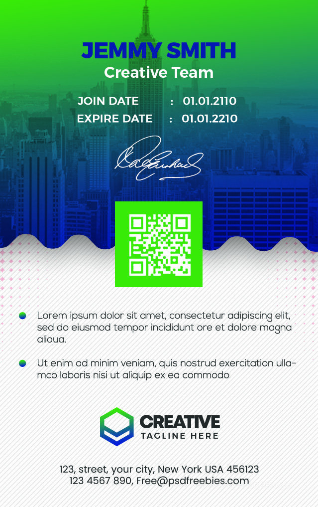 绿色工作牌设计