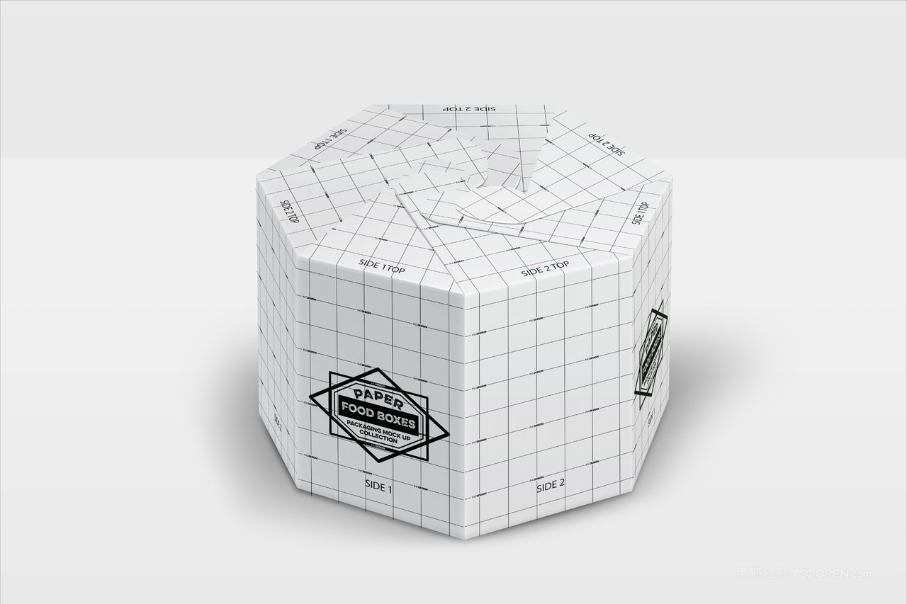 烘焙蛋糕面包店食品纸质包装贴图样机 (1)