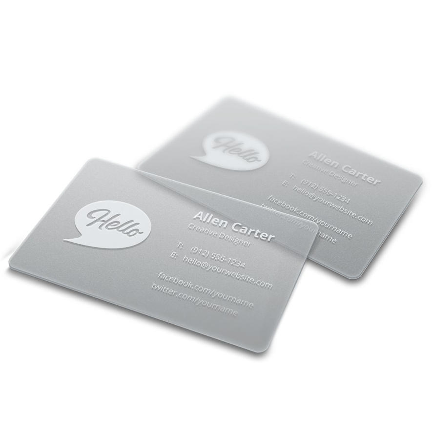 简约高档名片样机模板