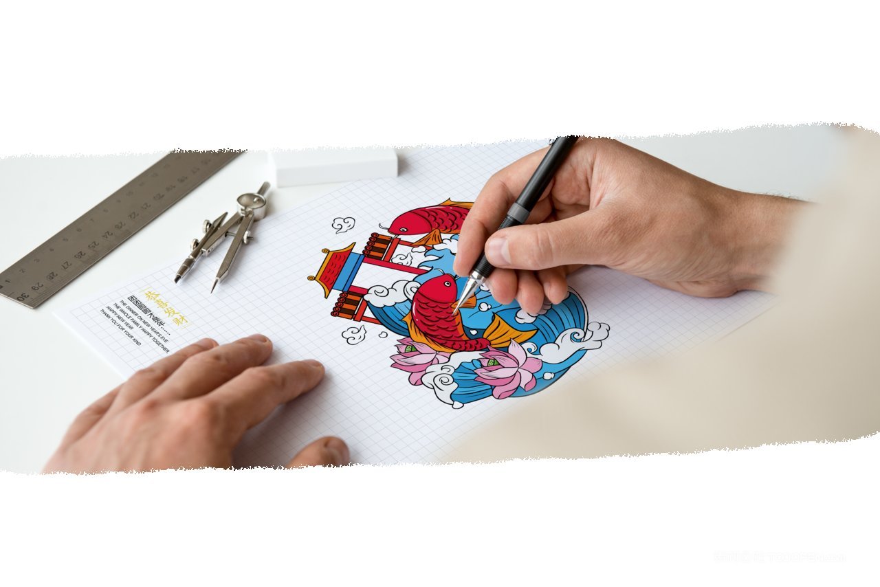 红色年年有余国潮文创样机 (81)