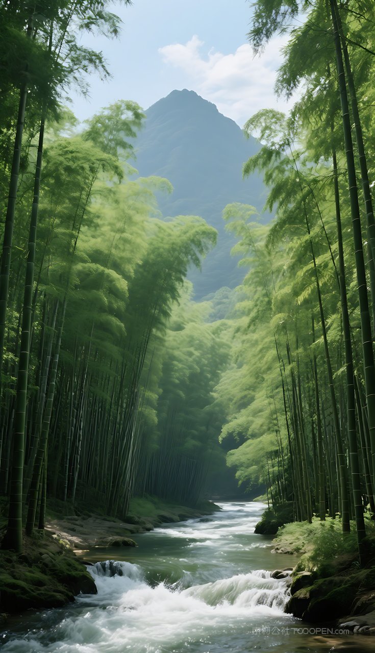 山水湖泊河流风景景色群山山峰唯美