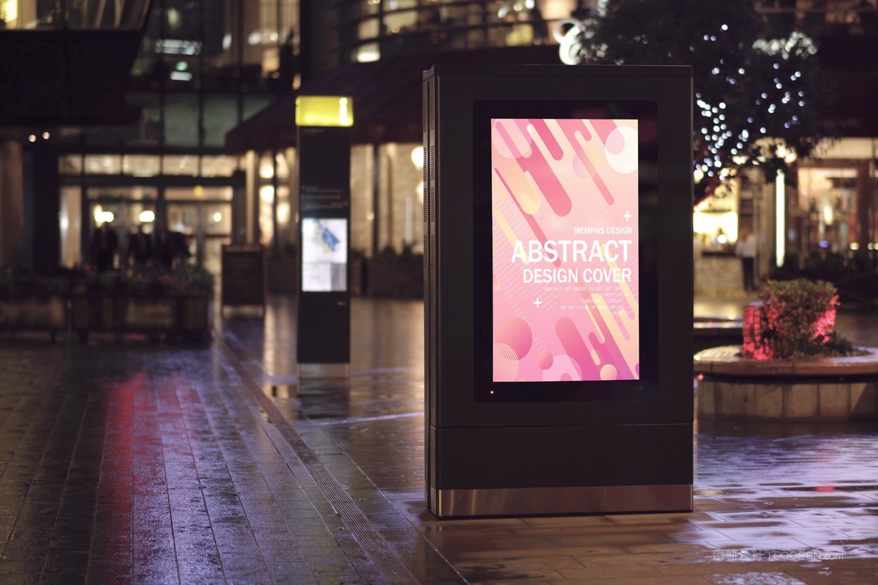 户外灯箱海报场景样机 (7)