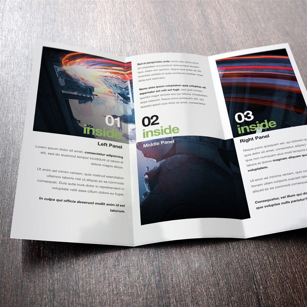 三折页宣传画册样机