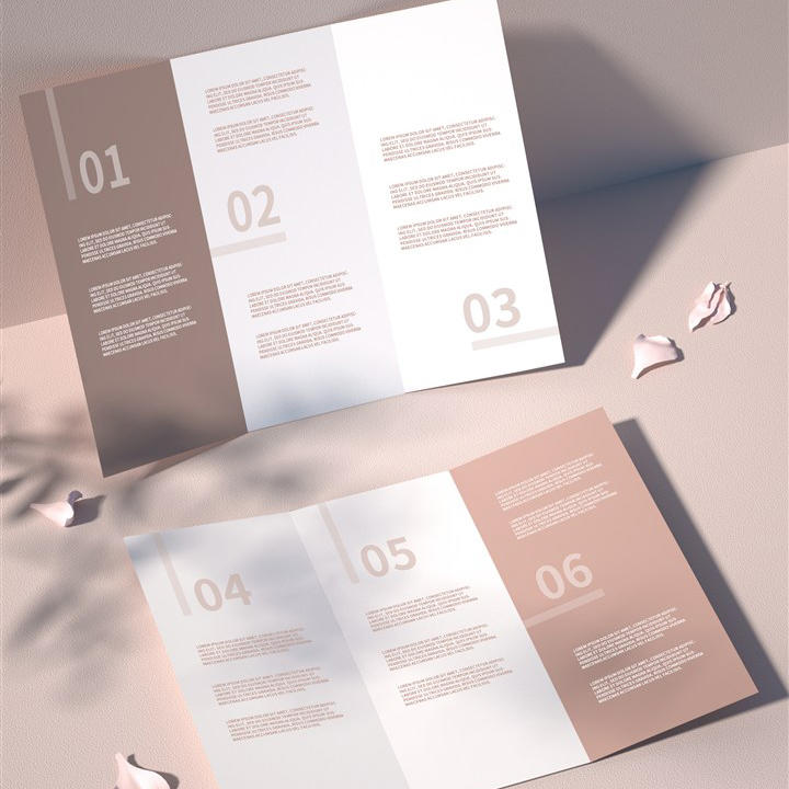 光影质感三折页样机