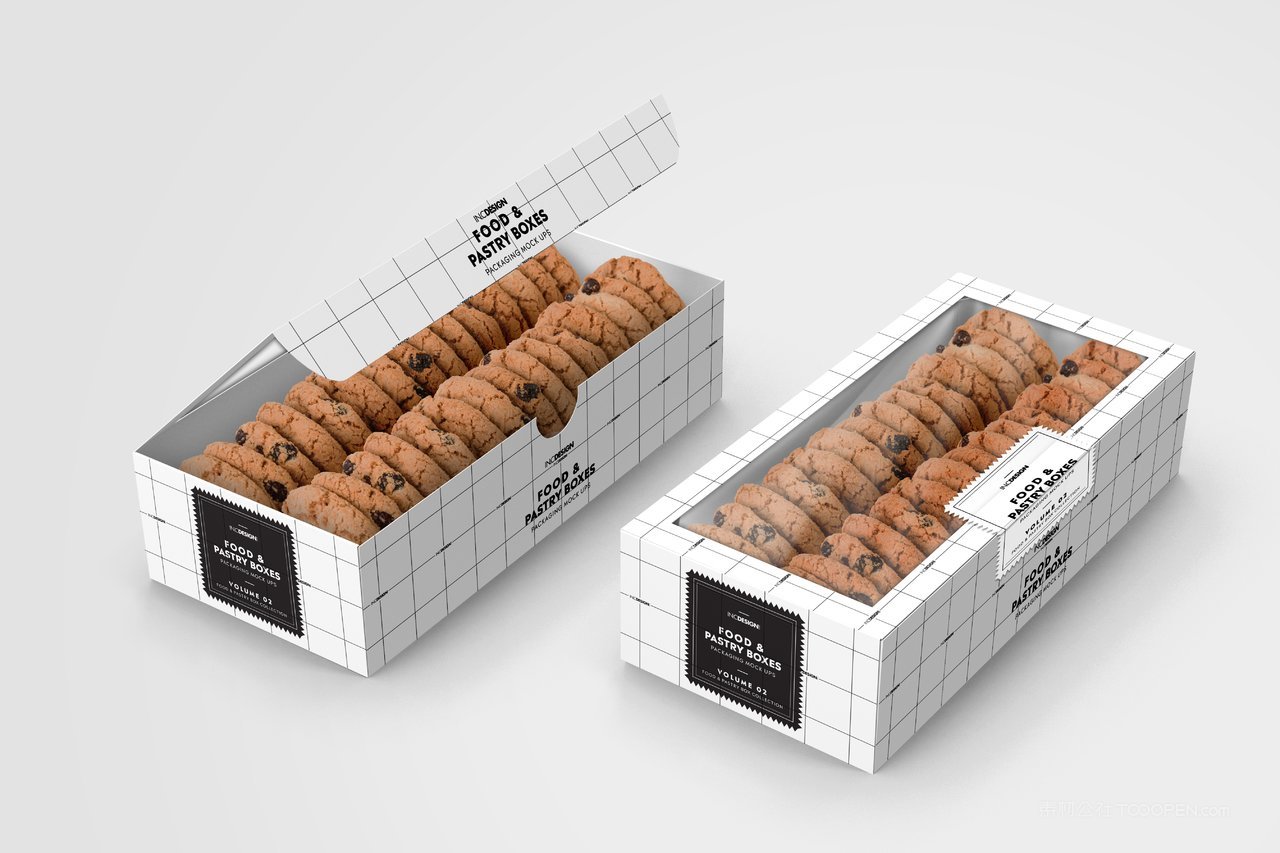 烘焙饼干品牌食品纸质包装贴图样机 (12)