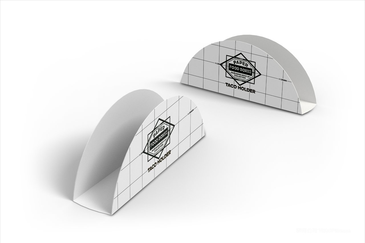 鸡肉卷面包店品牌食品纸质包装贴图样机 (6)