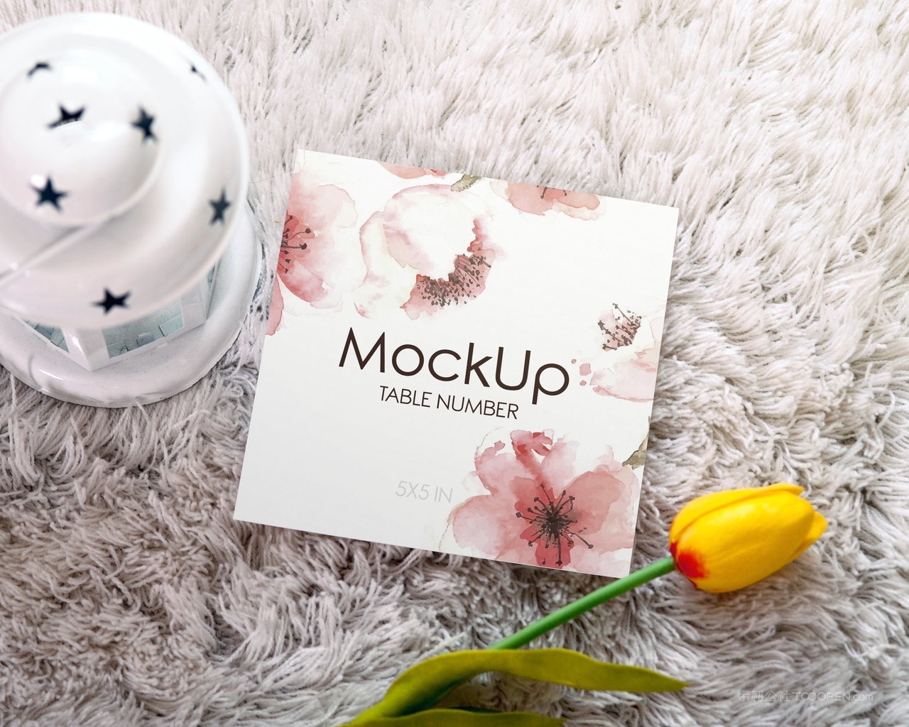 邀请函请贴折页场景样机 (18)