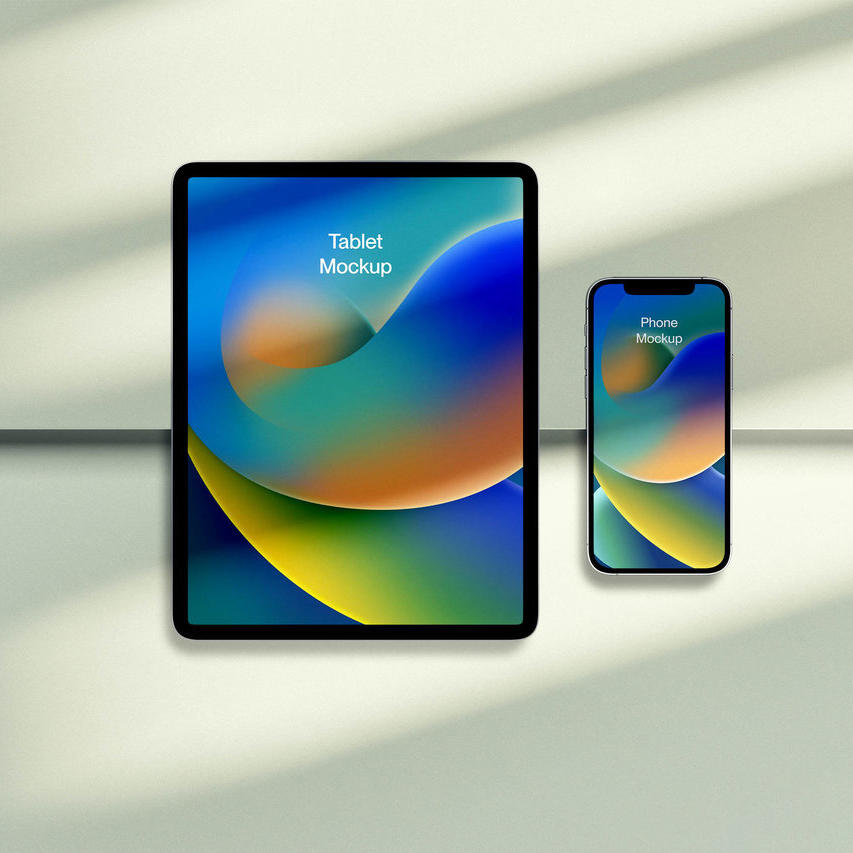 平板电脑和手机样机