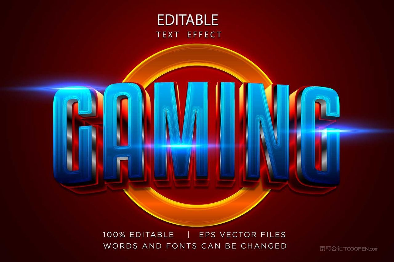 矢量卡通立体质感标题英文字母字体3d效果样机模板光束发光背景