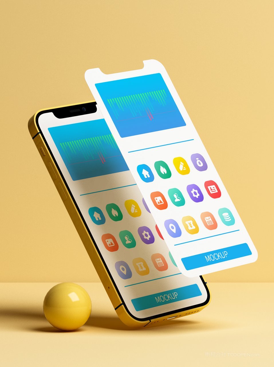 文艺素色手机屏app界面ui样机合集 (5)