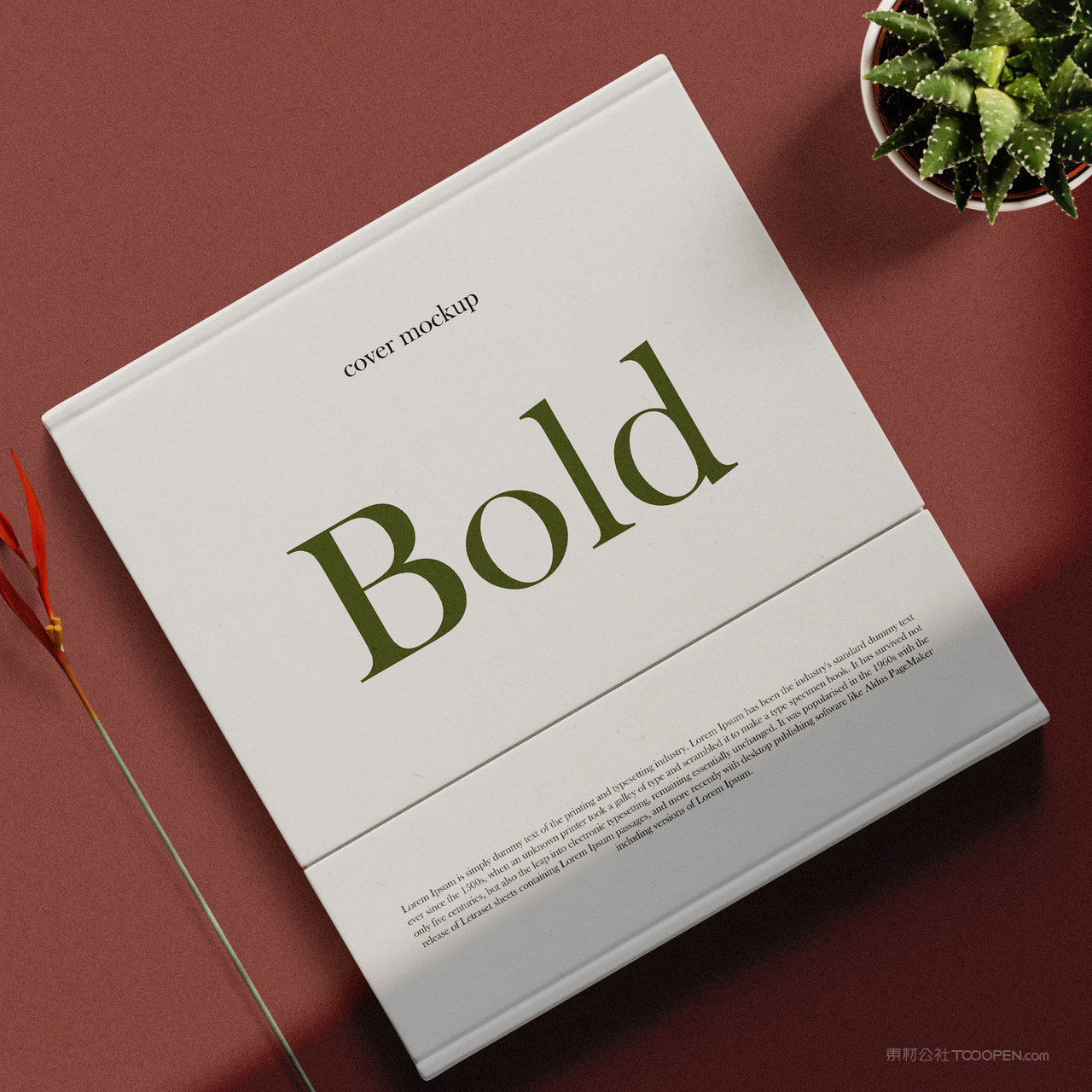书籍画册封面贴图样机
