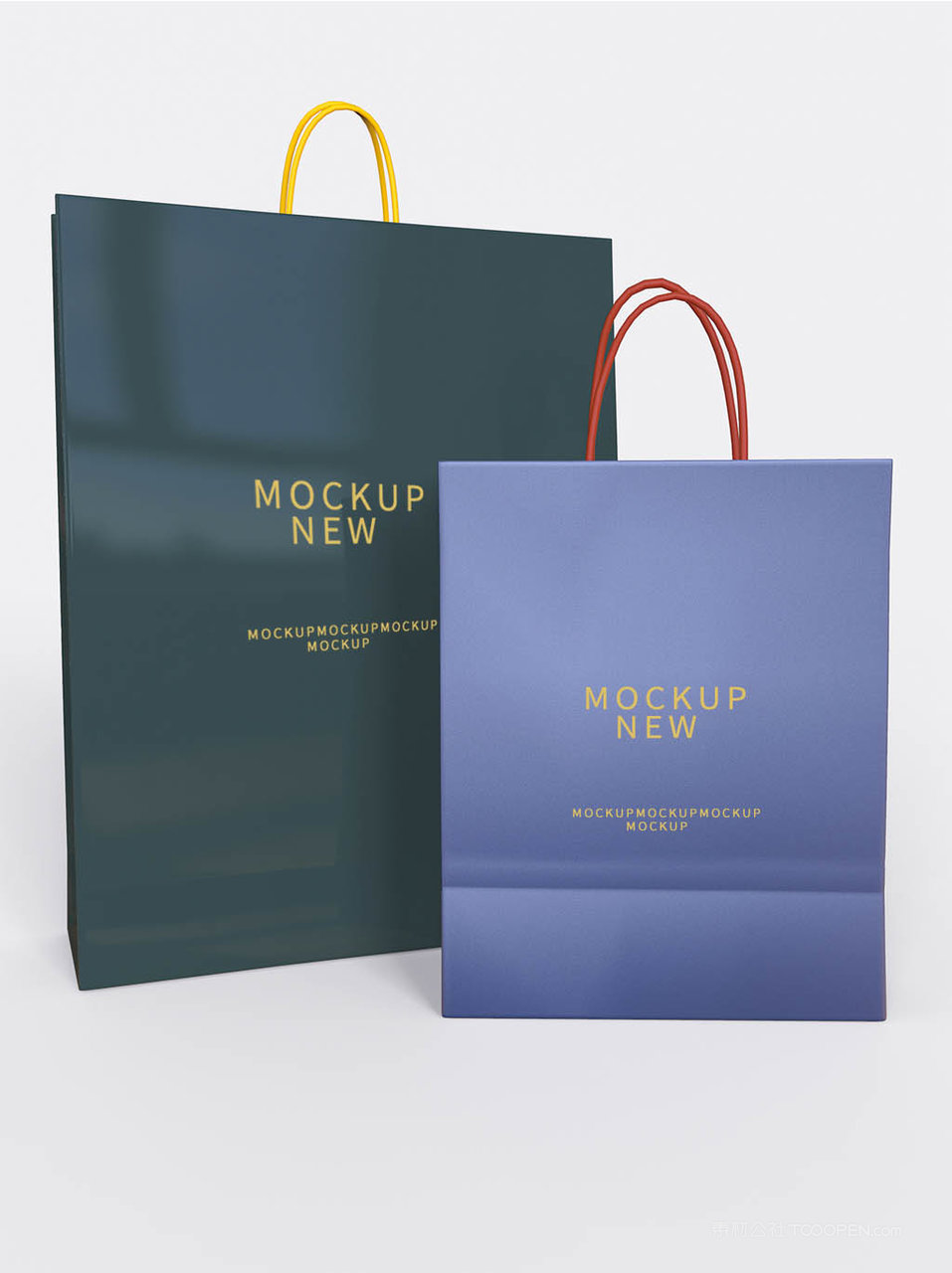高端质感购物袋礼盒手提袋样机设计