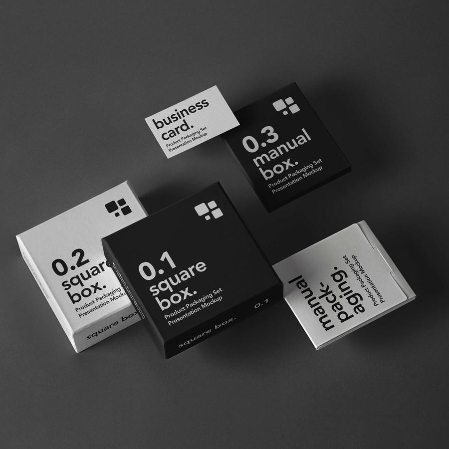 方形包装盒名片样机