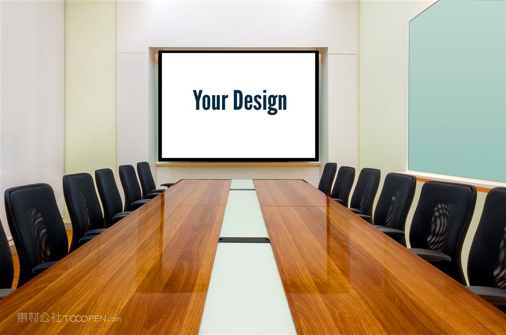 公司企业前台形象墙室内贴图样机设计模板效果VI素材PSD分层