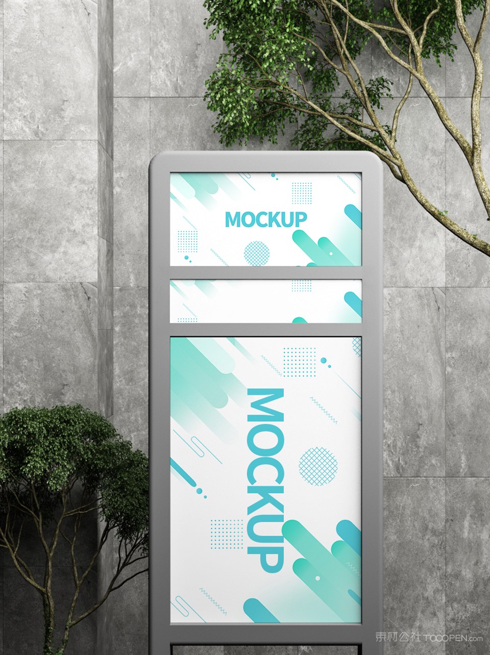 户外公交站牌广告画面替换样机