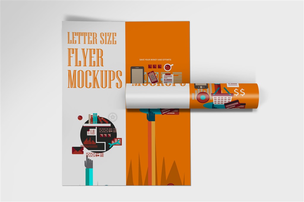 卷曲宣传单DM单样机