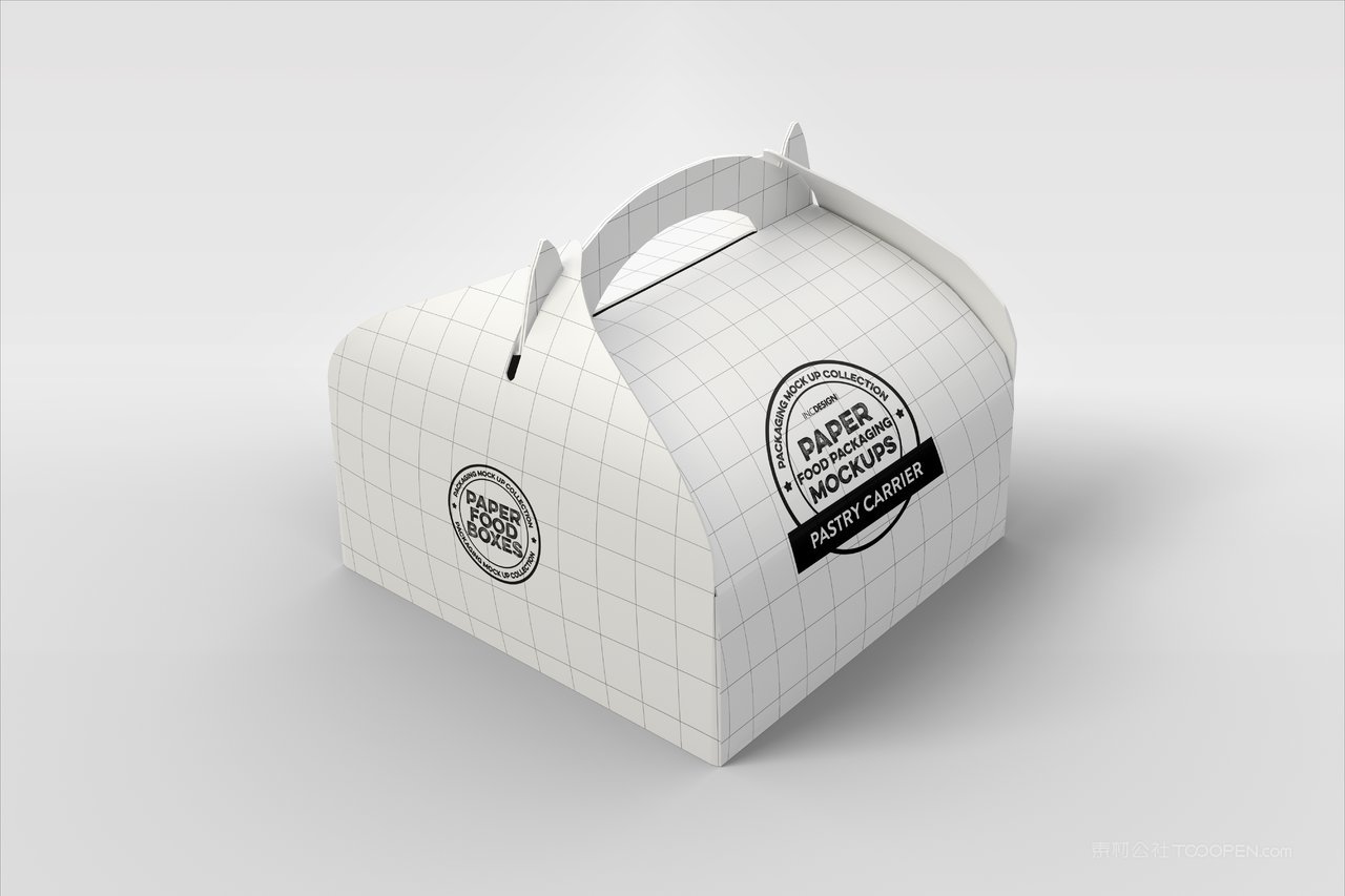 烘焙蛋糕面包店品牌食品纸质包装贴图样机 (13)