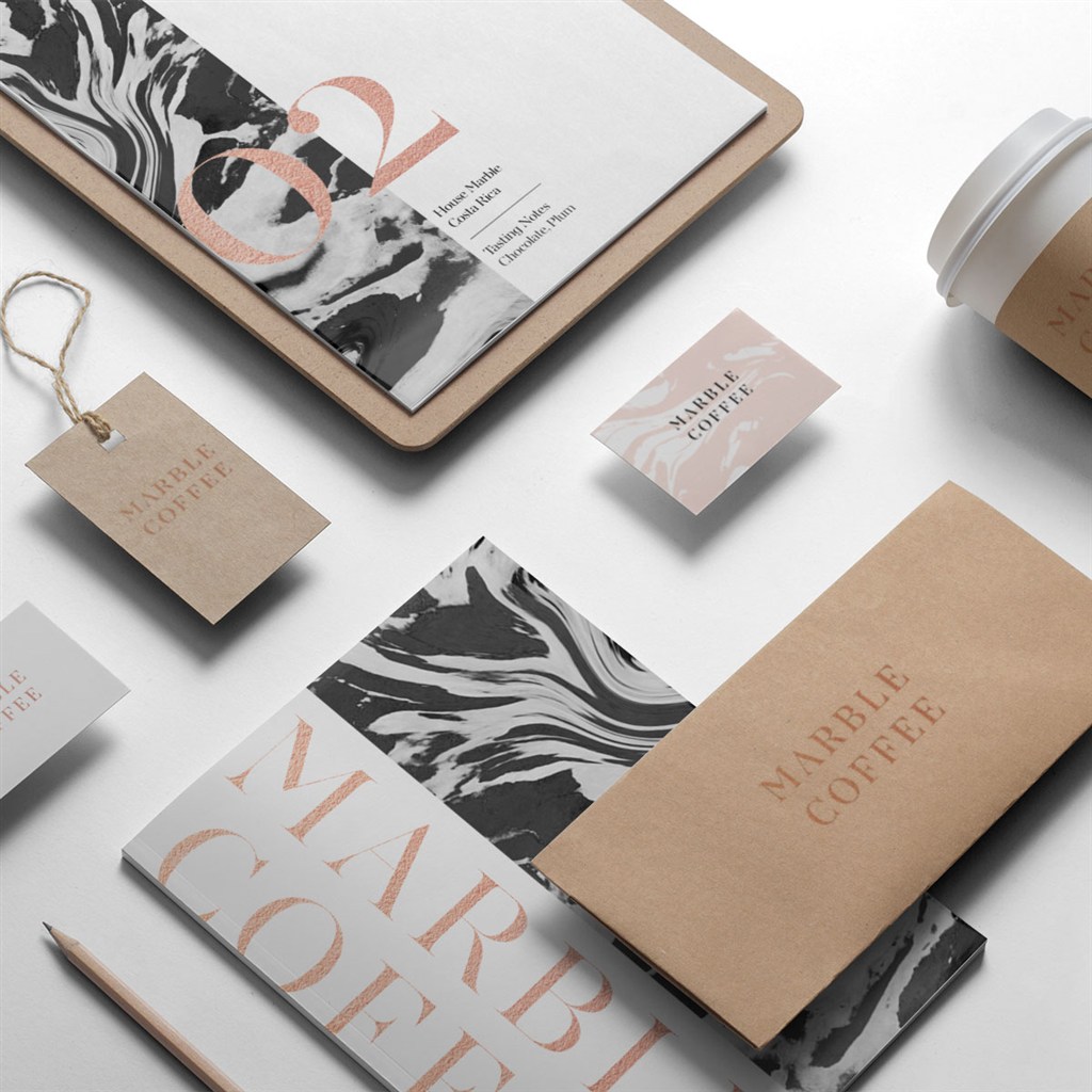 咖啡厅名片海报咖啡杯样机