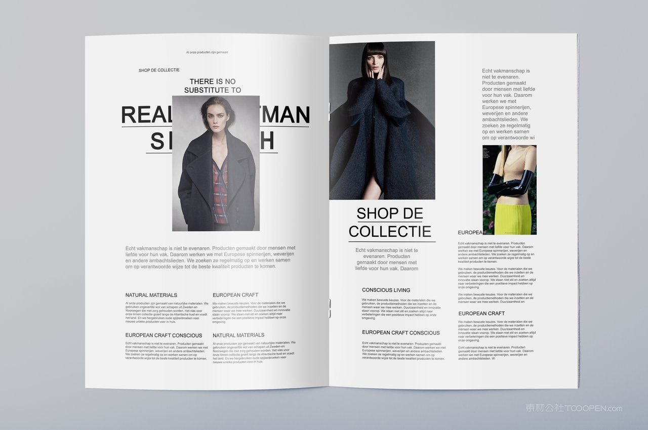 时尚杂志宣传册画册楼书画册样机