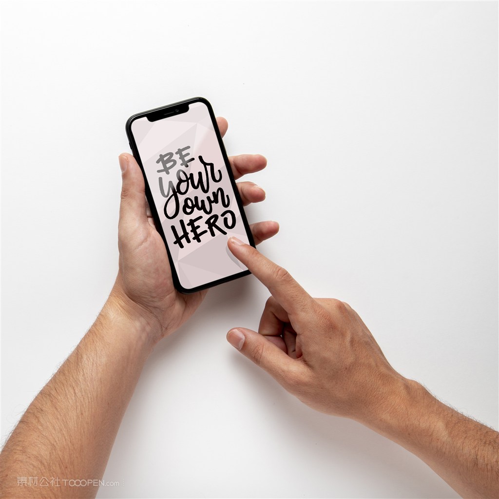 手机样机手拿手机贴图样机