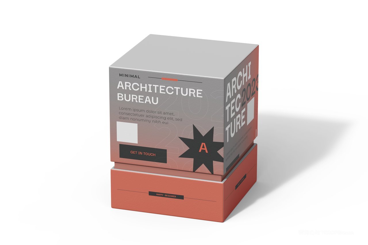 【2189期】方形天地盖香水精品礼盒包装贴图样机 (3)