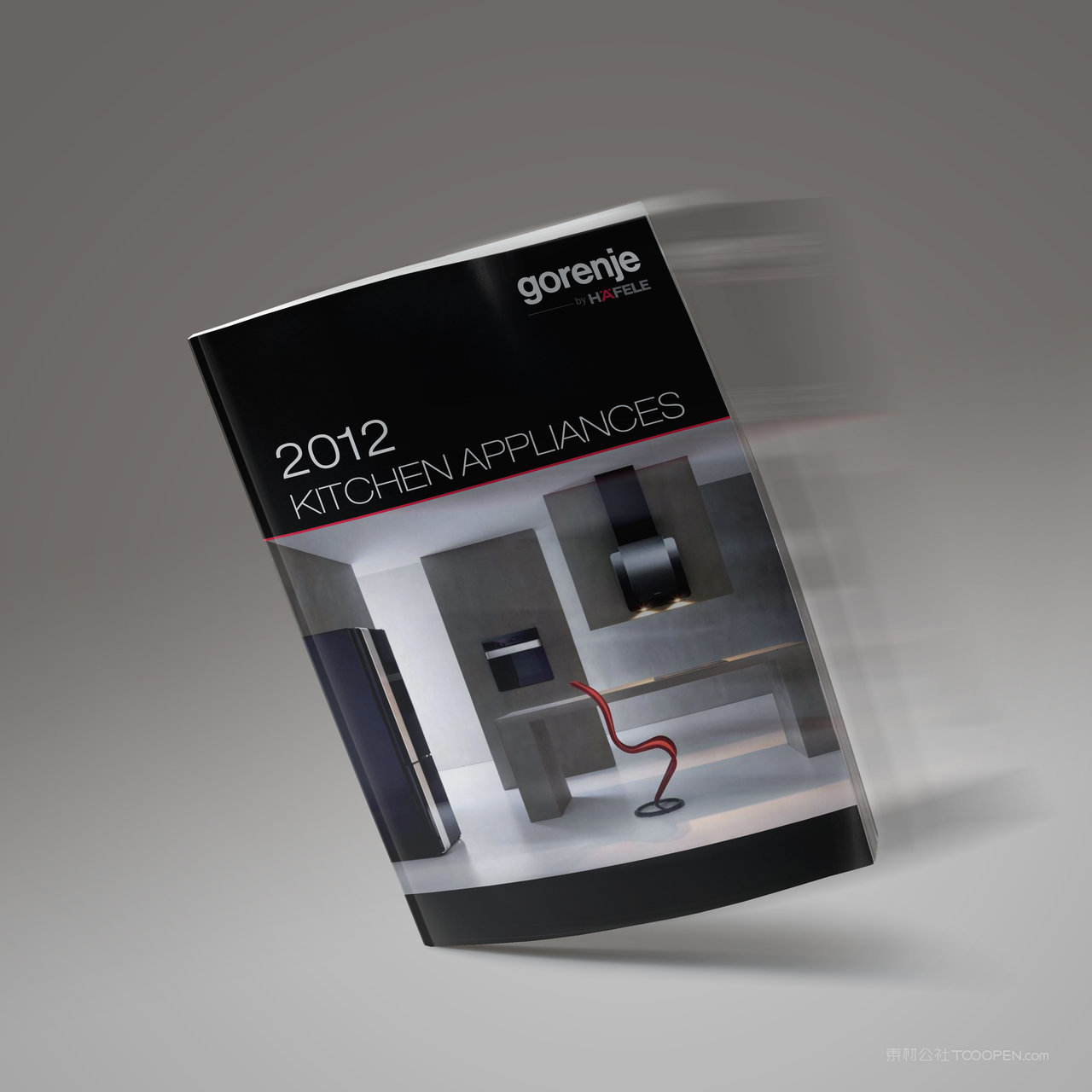 胶装家居装饰杂志宣传册封面样机 (4)