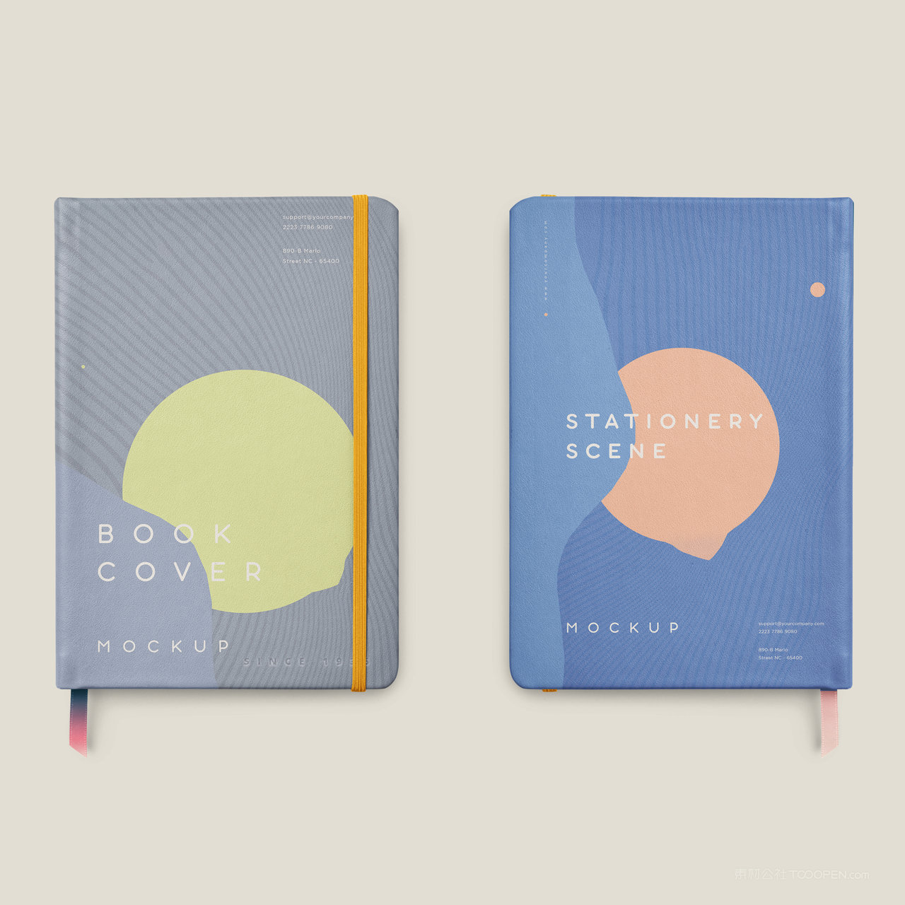 产品画册书本本子封面封底贴图样机