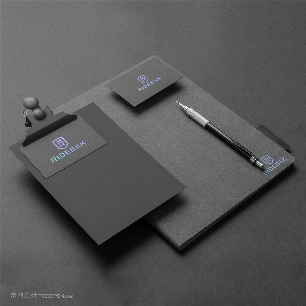 轻奢高端vi本子名片样机