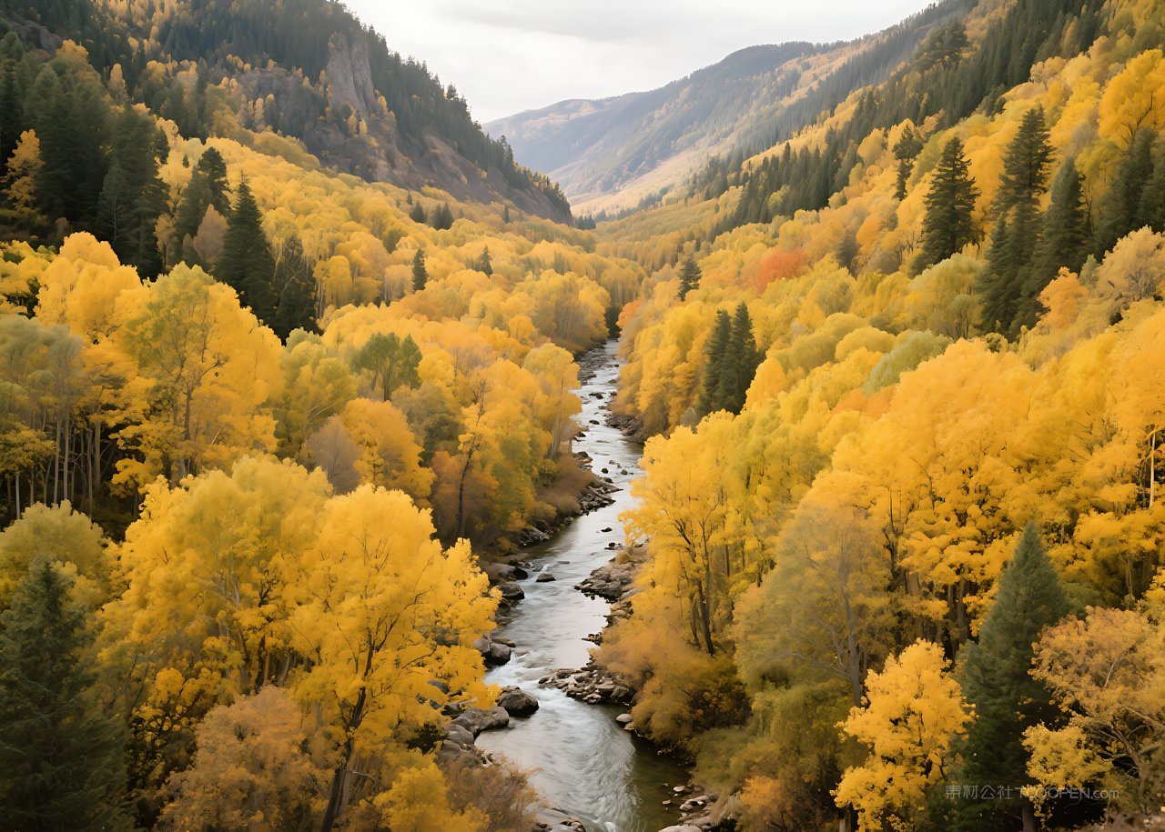 自然山水景观唯美山峰风景天空