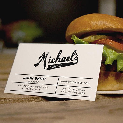 汉堡套餐外卖名片样机