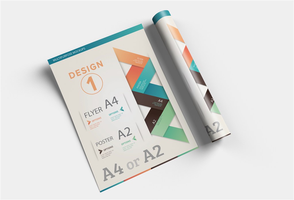 宣传单DM单页海报样机