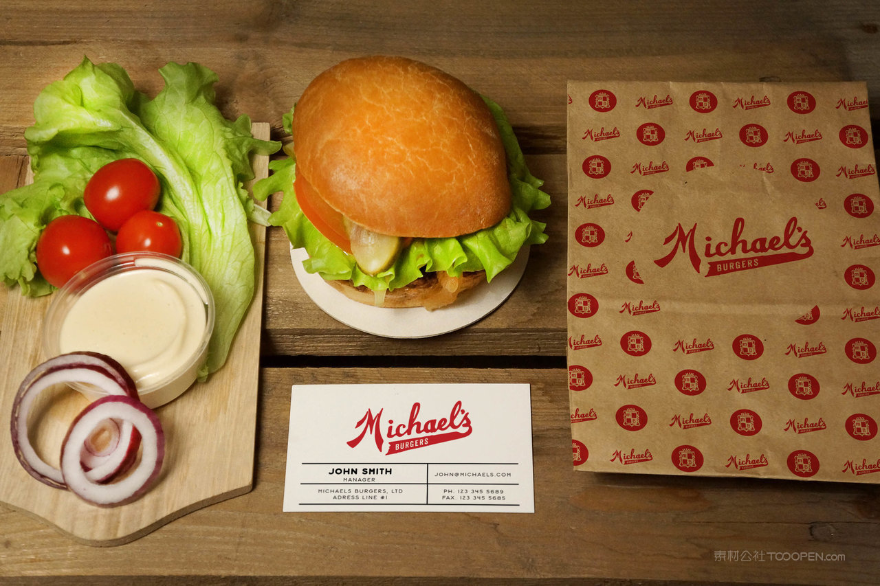 汉堡餐厅外卖餐饮样机