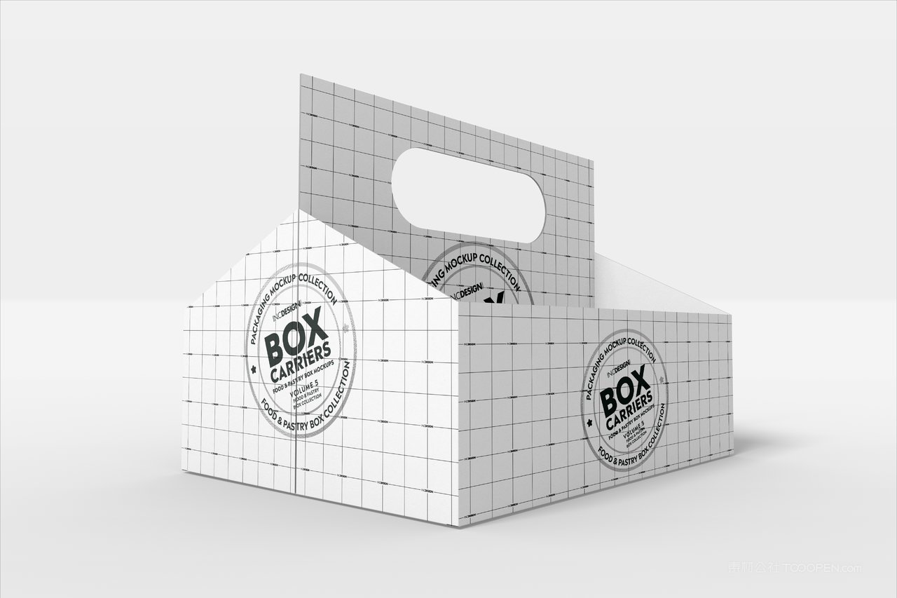 烘焙蛋糕面包店品牌食品纸质包装贴图样机 (9)