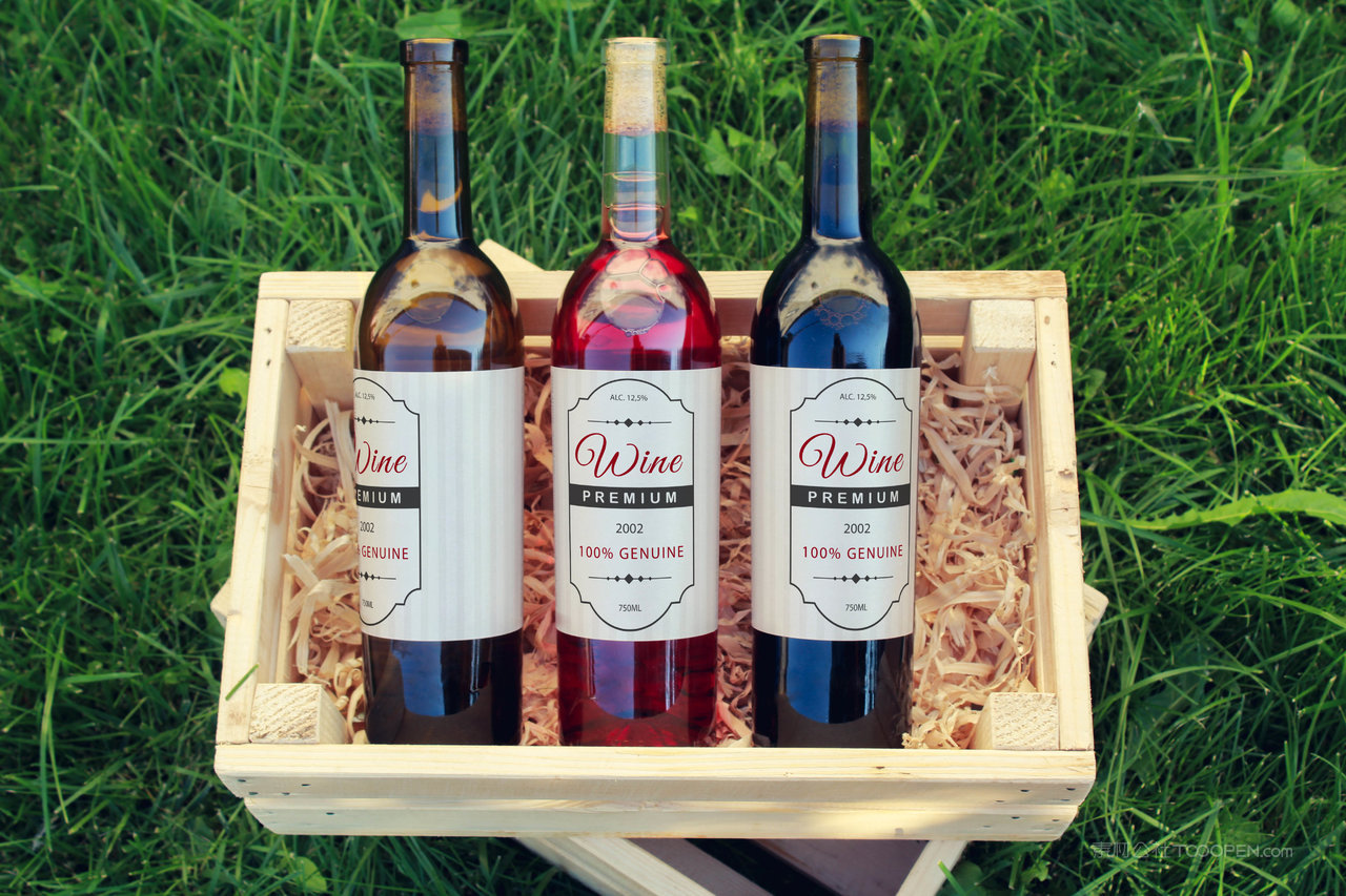 葡萄酒标签样机