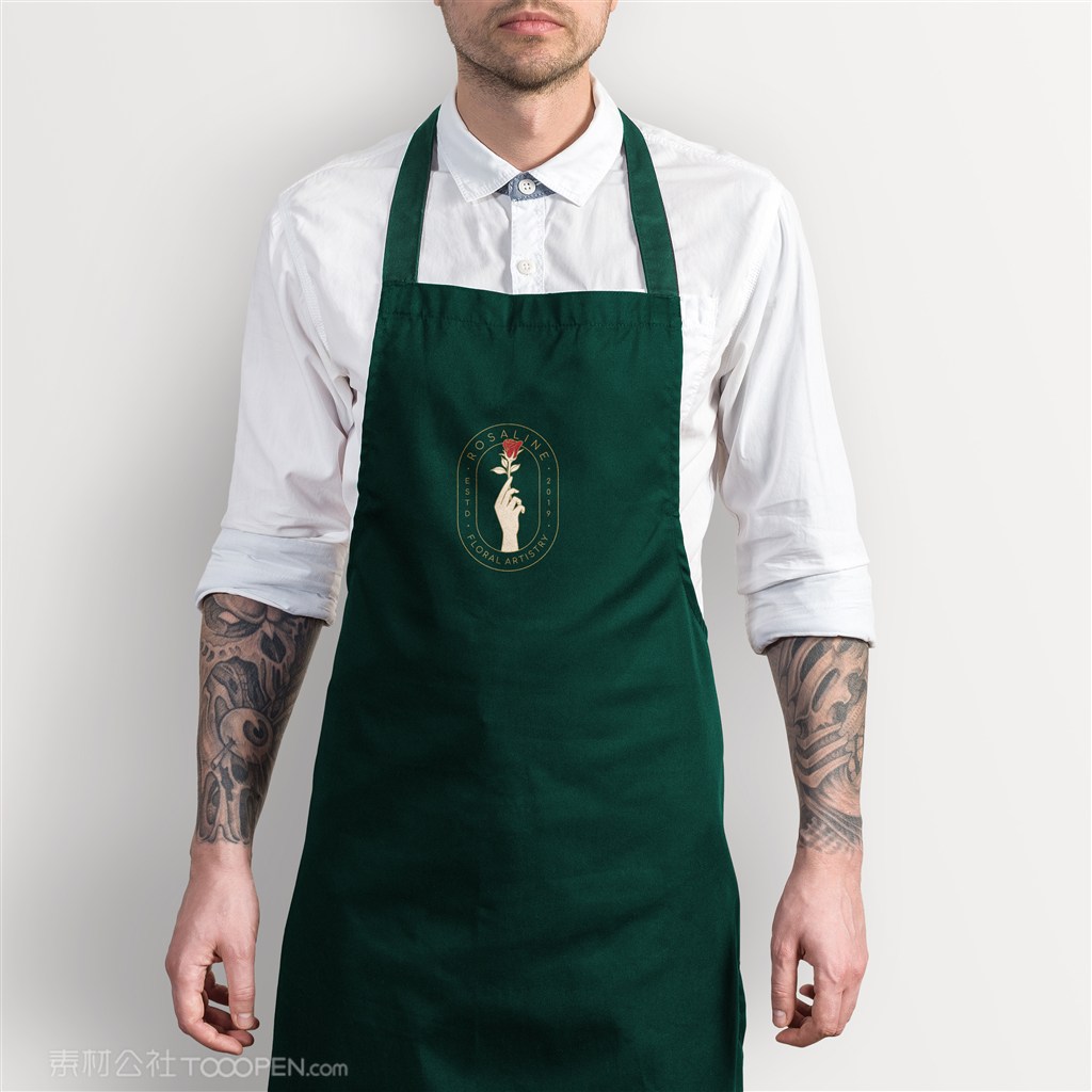 花店围裙贴图样机