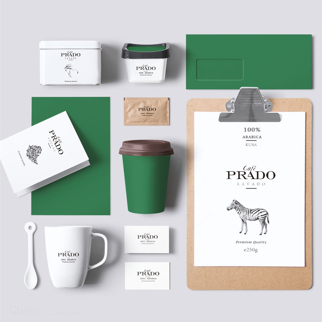 咖啡店品牌vi样机模板