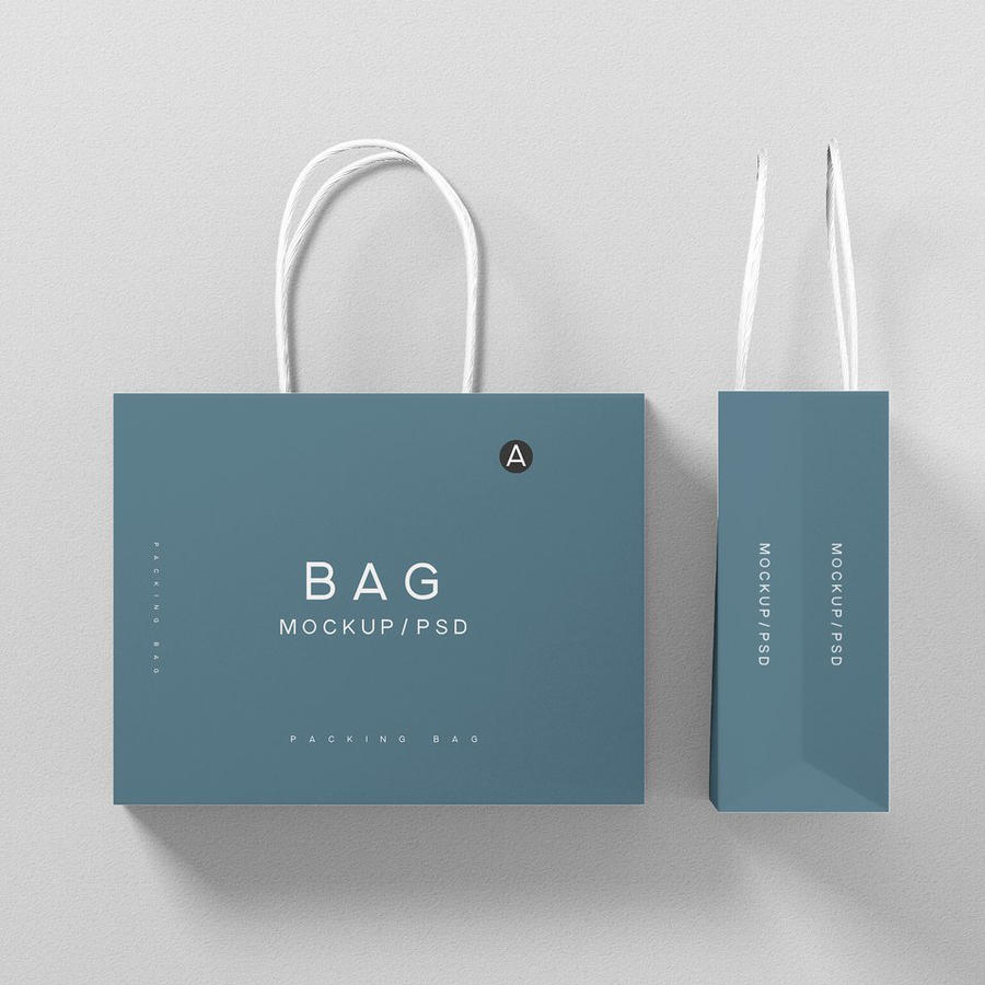 手提袋购物袋纸袋食品袋牛皮纸袋vi提案样机 (30)