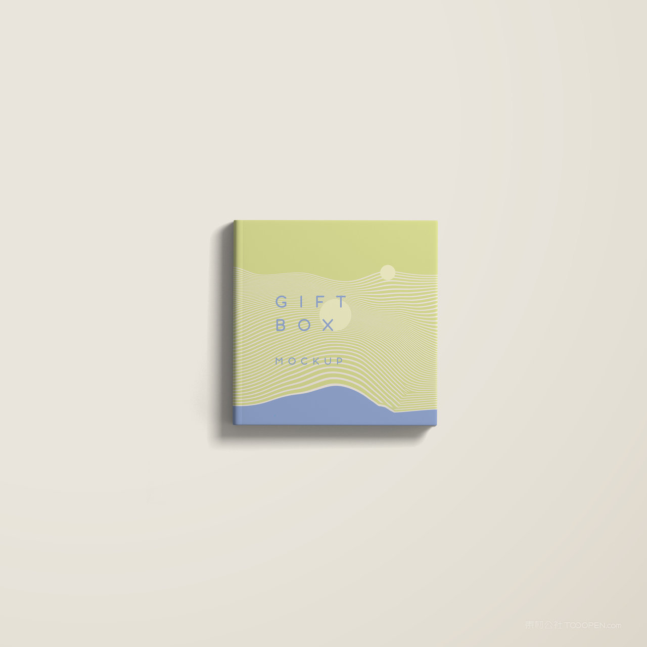 方形画册书籍本子封面贴图样机